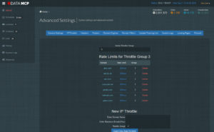 Data MCP Throttle Control and Rate Limiter