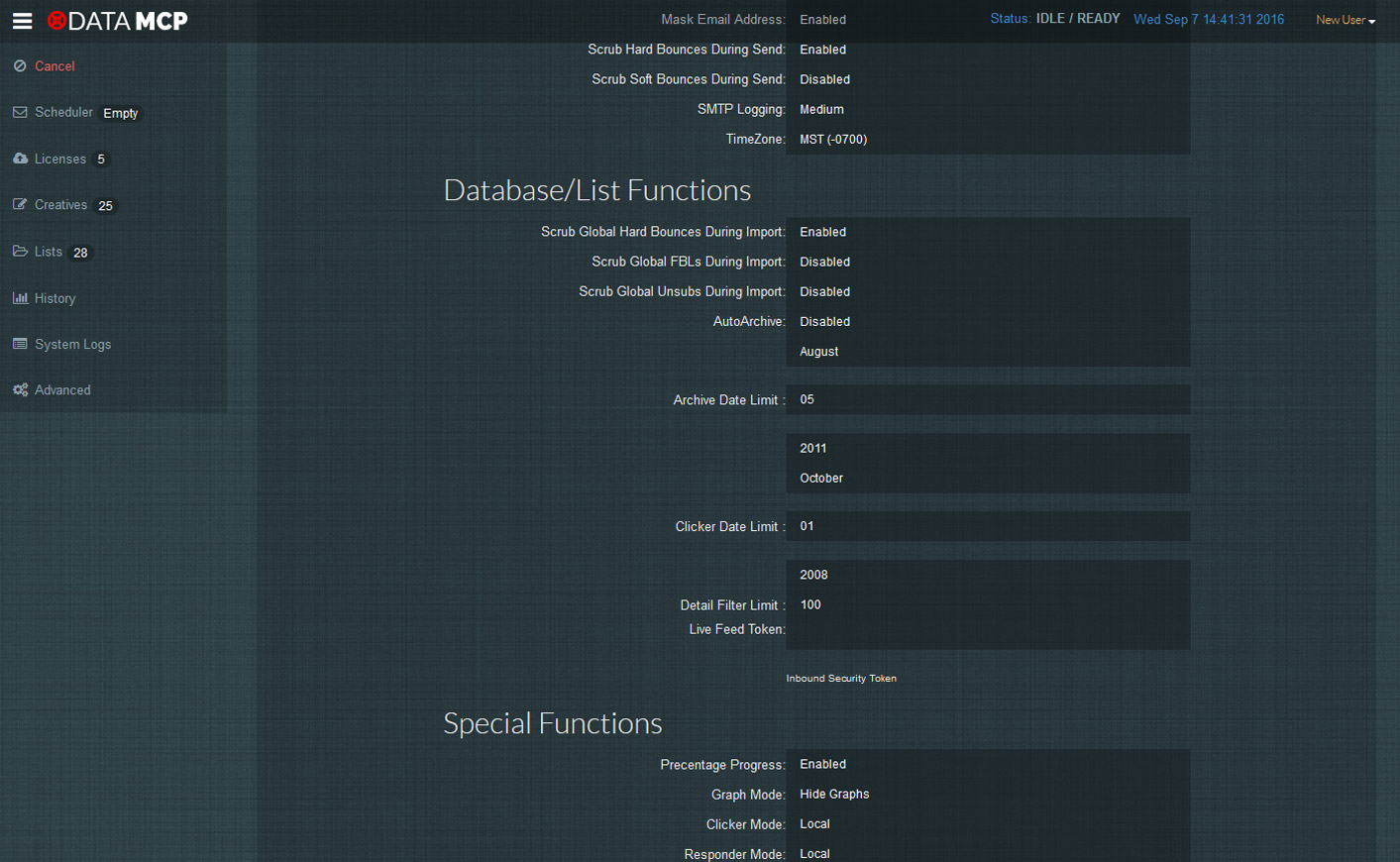 Data MCP Advanced MTA Settings